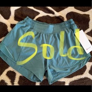 Sold New Lululemon Green 4” Hotty Hot Shorts II 6